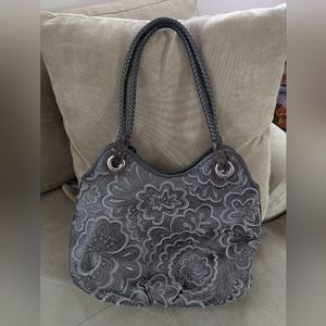 Brighton Floral Leather Shoulder Bag